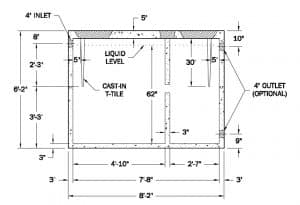 1250 Gallon Septic Tank - Western Precast - El Paso, TX