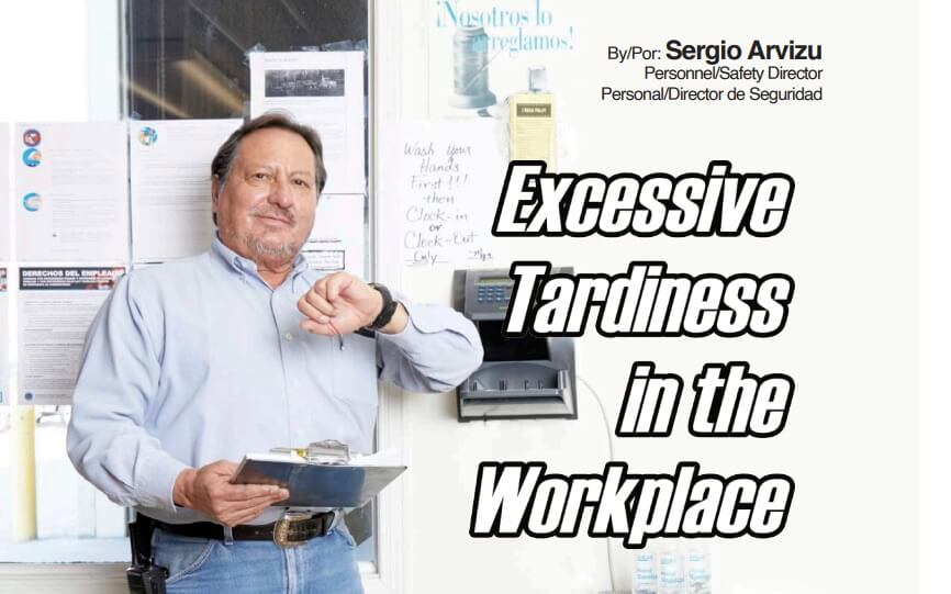 Sergio Arvizu, Excessive Tardiness in the Workplace - Western Precast Concrete